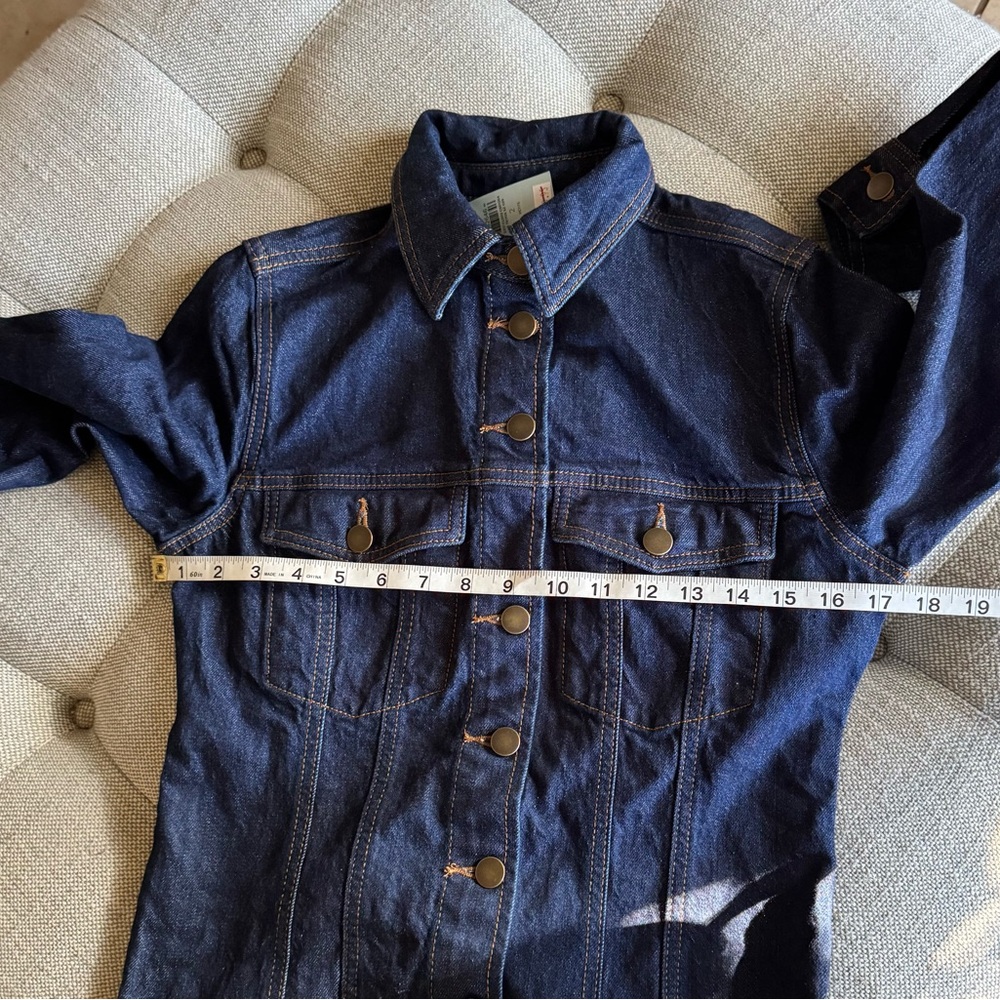 LOFT Dark Blue Long Sleeve Denim Dress - Picture 8 of 10
